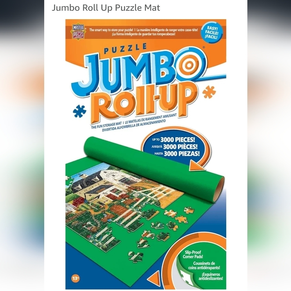 Jumbo Roll Up Puzzle Mat For 3000 PC Puzzle MasterPieces Roll-Up Puzzle Storage